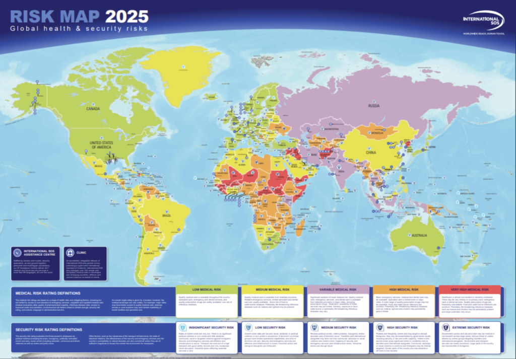 Risk Map 2025: In un mondo che si frammenta, l’acuirsi delle tensioni geopolitiche determina un aumento del rating di rischio in ambito security